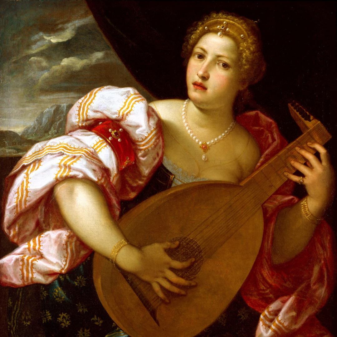 Parrasio Micheli - Young Woman Playing a Lute BF.1978