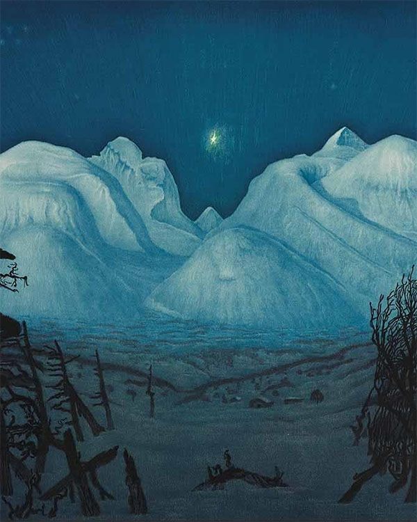 Harald Sohlberg, Winter Night in the Mountains